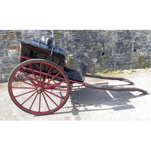 520 - Horse drawn vehicle - 19th century two wheeled Gig by Wainwrights of Aston Road, Birmingham, with le... 