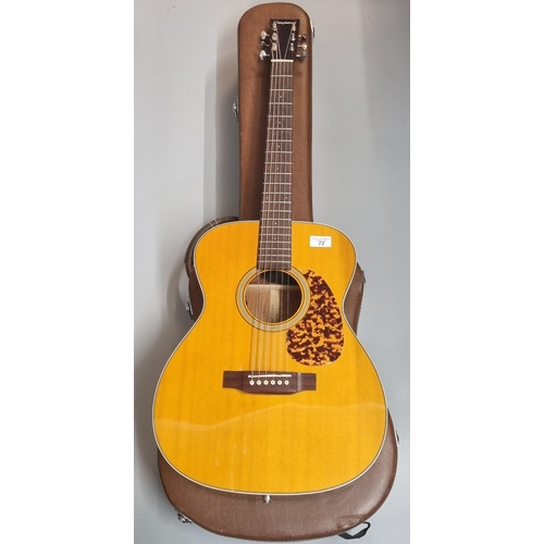 72 - Tanglewood Historic six string acoustic guitar in original fitted hard case.  (B.P. 21% + VAT)