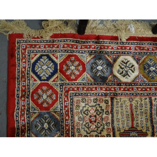 551 - Persian Kashmir full pile rug with multi-coloured garden panel designs. 230 x 160cm approx.
(B.P. 21... 