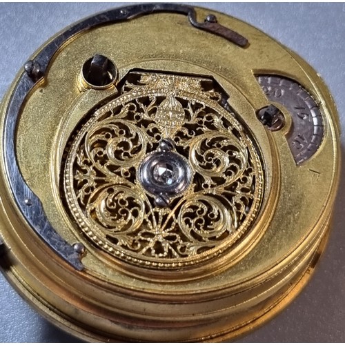 253 - Group of three 18th/19th century Fusee pocket watch movements only, to include: one marked William H... 