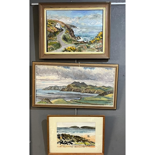 115 - H R P Lloyd (Welsh 20th century), group of Welsh landscapes and coastal studies in oils and watercol... 