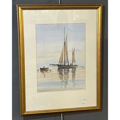 117 - After Roy Figg, studies of sailing vessels, a pair.  Limited edition coloured prints.  Signed in pen... 