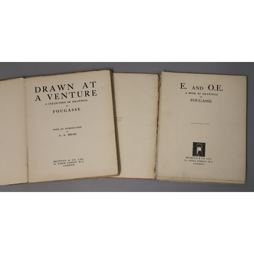 182 - Fougasse, 'Drawn and a Venture' and 'E O E a book of drawings', both published by Methuen and Compan... 