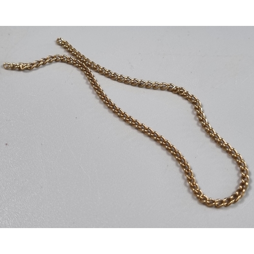 222 - 9ct gold fine chain with engraved locket marked 9ct back and front.  Total weight 7.3g approx. toget... 