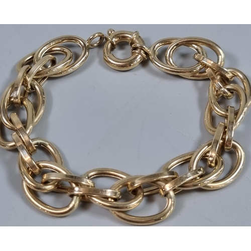 236 - 9ct gold multi-link bracelet.  14.8g approx.  19cm long approx.  (B.P. 21% + VAT)