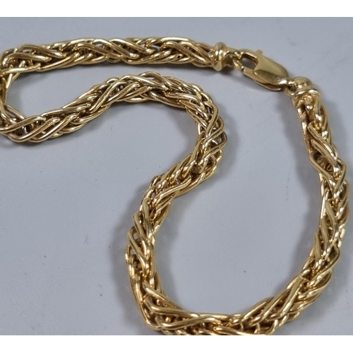 237 - 9ct gold rope twist design bracelet.  4.2g approx.  19cm long approx.  (B.P. 21% + VAT)