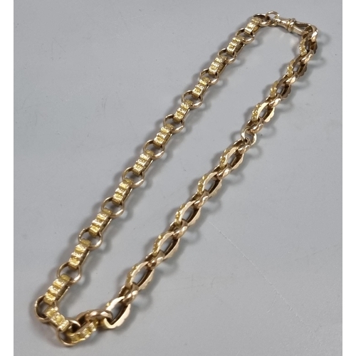 238 - 9ct gold multi curb link chain.  23.6g approx.  37cm long approx.  (B.P. 21% + VAT)