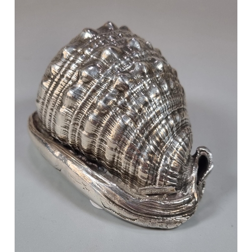 288 - Mario Buccellati, silverplated study of a marine conch shell.  (B.P. 21% + VAT)