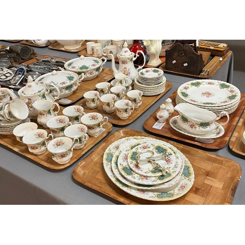 320 - Royal Albert 'Berkeley' design bone china dinner, tea and coffee service comprising: dinner plates, ... 