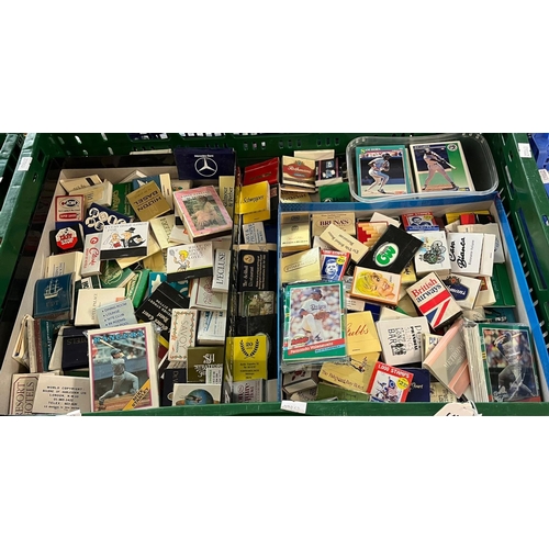 371 - Large collection of matchboxes, some USA Baseball Trading Cards etc.  (B.P. 21% + VAT)