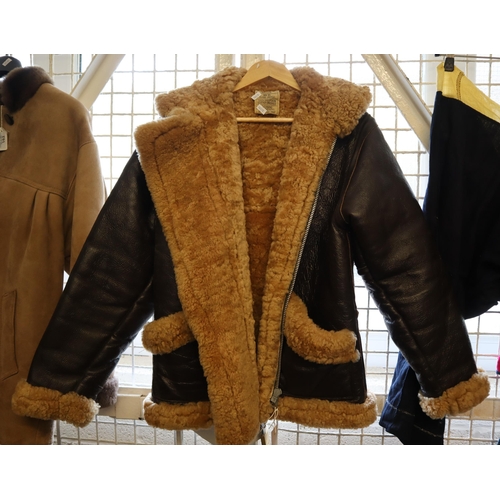 163 - Vintage M K VI 100% sheepskin and leather flying jacket.   (B.P. 21% + VAT)