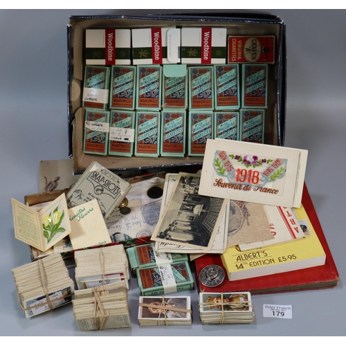 179 - Cigarette cards, large selection of sets and part sets with wide range of subjects, plus a few postc... 