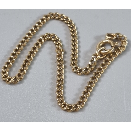 213 - 18ct gold curb link bracelet.  5g approx.  20.5cm long approx.   (B.P. 21% + VAT)