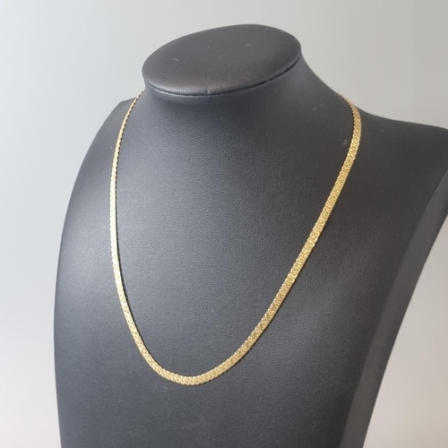 214 - 14ct gold Italian necklace.  6.2 g approx.  41cm long approx.  (B.P. 21% + VAT)