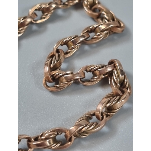 232 - 9ct yellow gold curb link bracelet with 9ct gold heart shaped padlock. 15.7g approx. (B.P. 21% + VAT... 