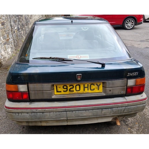 300A - TO BE SOLD AT 12:30 - Motor Vehicle: 1993 Rover 214 SE five door saloon.  Car, 1394ccs, four cylinde... 