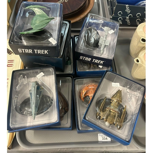 334 - Collection of Star Trek Deep Space Nine models in original boxes and packaging.   (B.P. 21% + VAT)