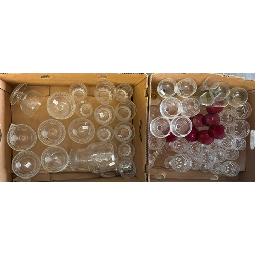 397 - Two boxes on mainly drinking glasses.  (2)  (B.P. 21% + VAT)