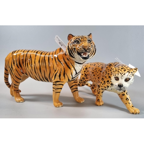 63 - Beswick china model of a tiger, together with a Beswick china model of a Cheetah.  (2)   (B.P. 21% +... 