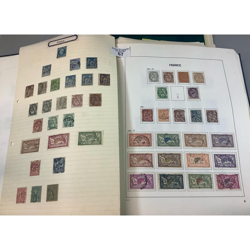 67 - France early to 1980's mint and used collection of stamps in Davo printed album and green Simplex al... 