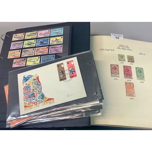 68 - Gibraltar early to 1970's mint and used collection in three albums. 100's of stamps. (B.P. 21% + VAT... 