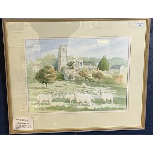 126 - Chris Fothergill (British 20th century), 'Cotswold Ewes at Northleach, signed dated '92.  Watercolou... 