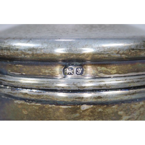 306 - Early 20th century silver ladies jewellery casket of circular form.   (B.P. 21% + VAT)