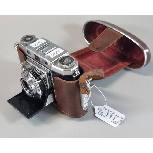 111 - Zeiss Ikon 35mm viewfinder camera with leather Eveready case.  (B.P. 21% + VAT)