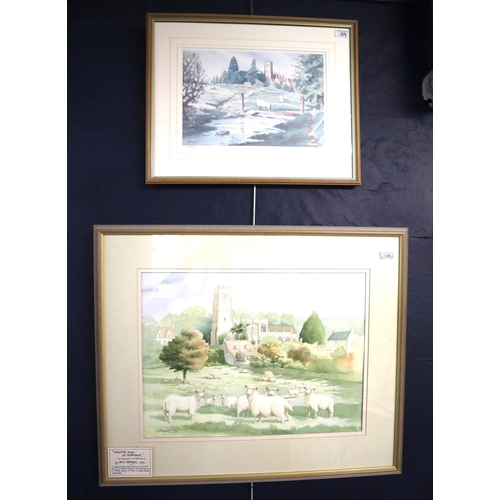 129 - Chris Fothergill (20th century British), group of similar watercolours and prints, all being scenes ... 