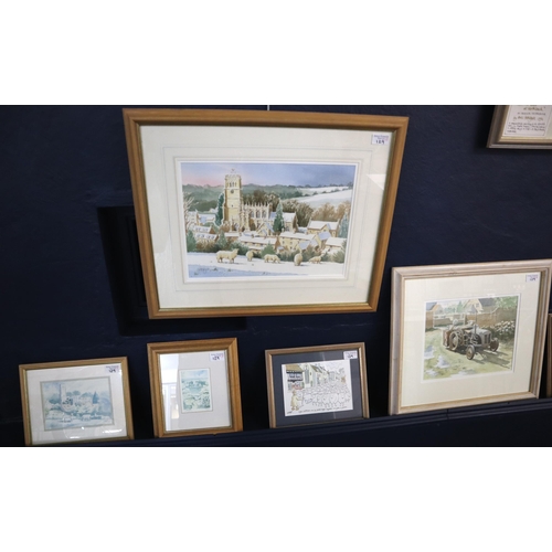 129 - Chris Fothergill (20th century British), group of similar watercolours and prints, all being scenes ... 