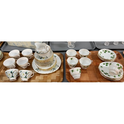 287 - Four trays of tea ware to include: Royal Grafton, Windsor, Crown Royal and Colclough.  (4)   (B.P. 2... 