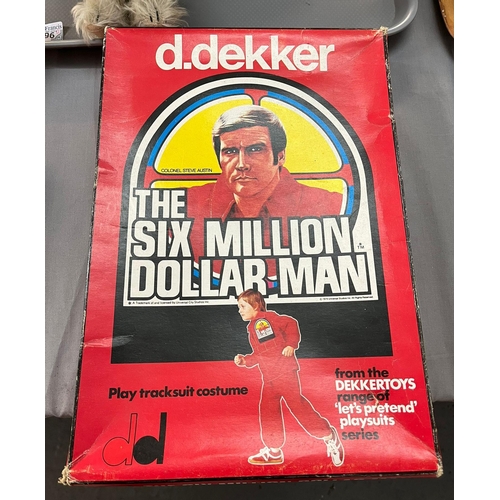 298 - D. Dekker, The Six Million dollar Man play tracksuit costume in original box.  R6277.   (B.P. 21% + ... 