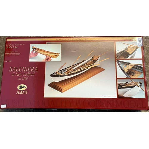 331 - Amati wooden scale model kit to build a 19th century American Whaler 'Baleniera' in 1:16 scale, appe... 