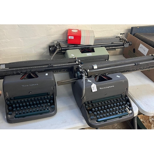 342 - Group of three vintage typewriters, Remington.  (3)   (B.P. 21% + VAT)