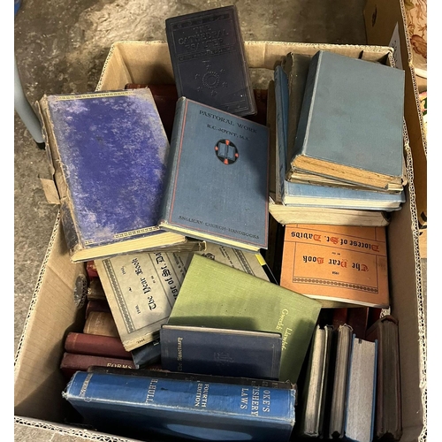 355 - Box of assorted vintage books, various.  (B.P. 21% + VAT)