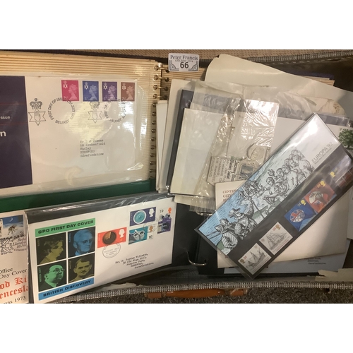 66 - Suitcase with collection of various Great Britain First Day Covers in three albums and loose.  (B.P.... 