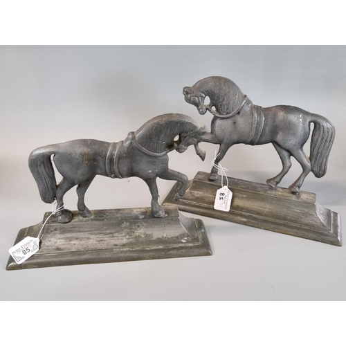 85 - Pair of cast metal horse doorstops.  (2)   (B.P. 21% + VAT)