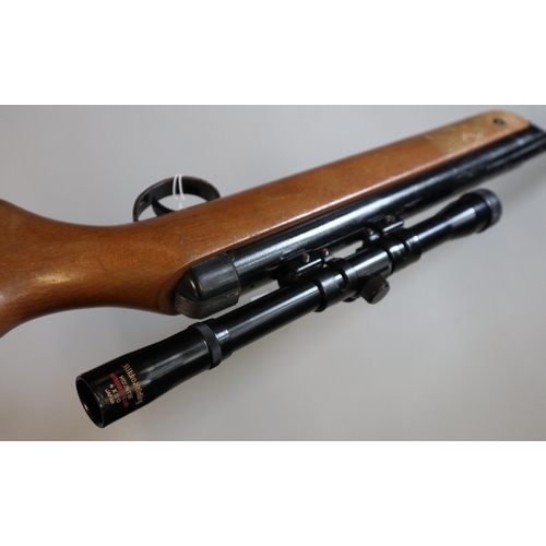 126 - BSA Meteor .22 break action air rifle with Nikko Stirling 4x20 telescopic sight. (spring broken) Ove... 