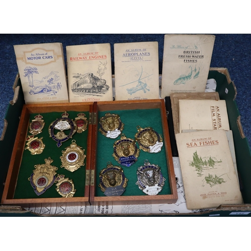 142 - Collection of large R.A.O.B. enamel Master of the Lodge collar Jewels to include: Pride of Kirkstall... 