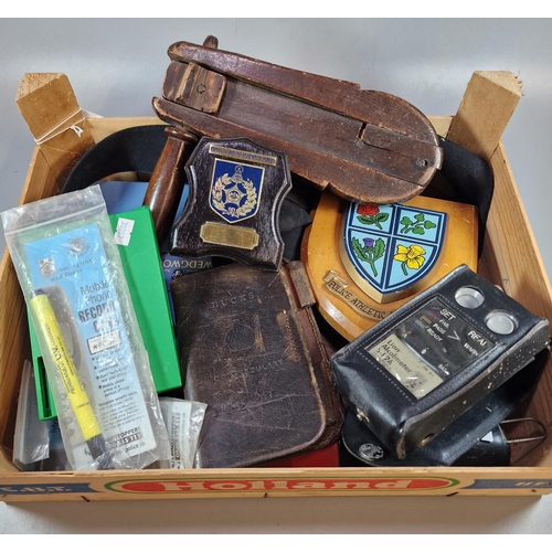 147 - Collection of assorted police related items to include: Wedgwood pale blue Jasperware Police Federat... 