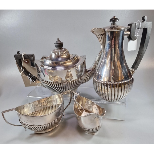 161 - Late Victorian silver three piece tea service, by William Williams, Birmingham 1901, together with a... 