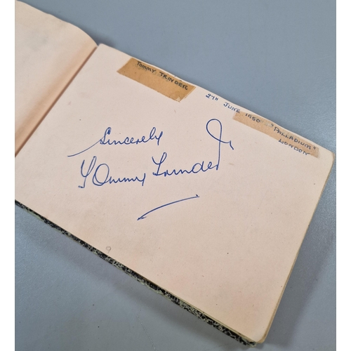 166 - Autograph album of various Actors to include: Wilfred Pickles, Merle Oberon, Cesar Romero, Richard A... 