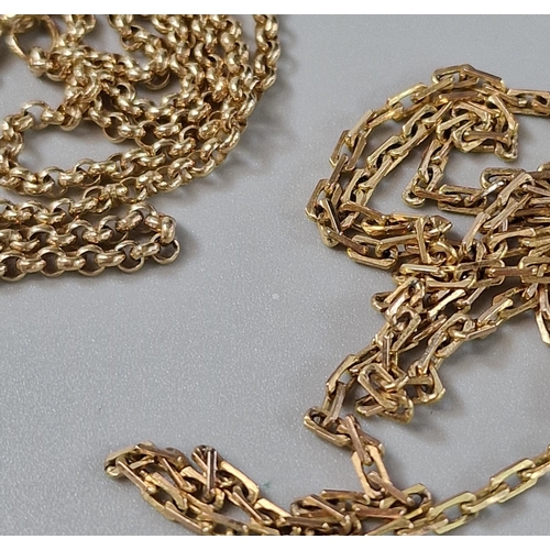 179 - Two 9ct gold chains. 8.3g approx. (B.P. 21% + VAT)