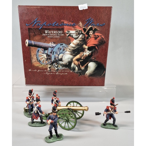 19 - Britains diecast soldier set, Napoleonic Wars, Waterloo, French Imperial guard with cannon. In origi... 