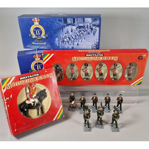 20 - Collection of boxed Britains Metal Models to include: Lifeguard Standard Bearer, Black Watch Officer... 