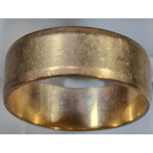 221 - 9ct gold wedding band 4.3g approx. Ring size P (B.P. 21% + VAT)