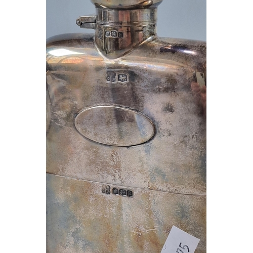 271 - George V silver hip flask, by Martin Hall & Co Ltd, Sheffield 1927. Total weight 8.9 troy oz. approx... 