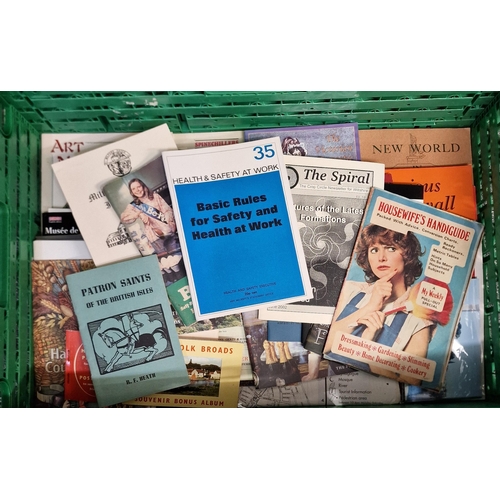 294 - Crate of ephemera to include: 'Welsh costume in the 18th and 19th Century', 'Art Nouveau', 'Celtic M... 