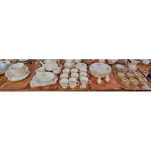 306 - Four trays of Royal Albert bone china 'Howarth' design dinner and teaware items together with a thir... 