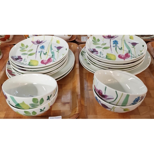 307 - Two trays of Portmeirion 'Water Garden' bowls and plates.  (2)  (B.P. 21% + VAT)